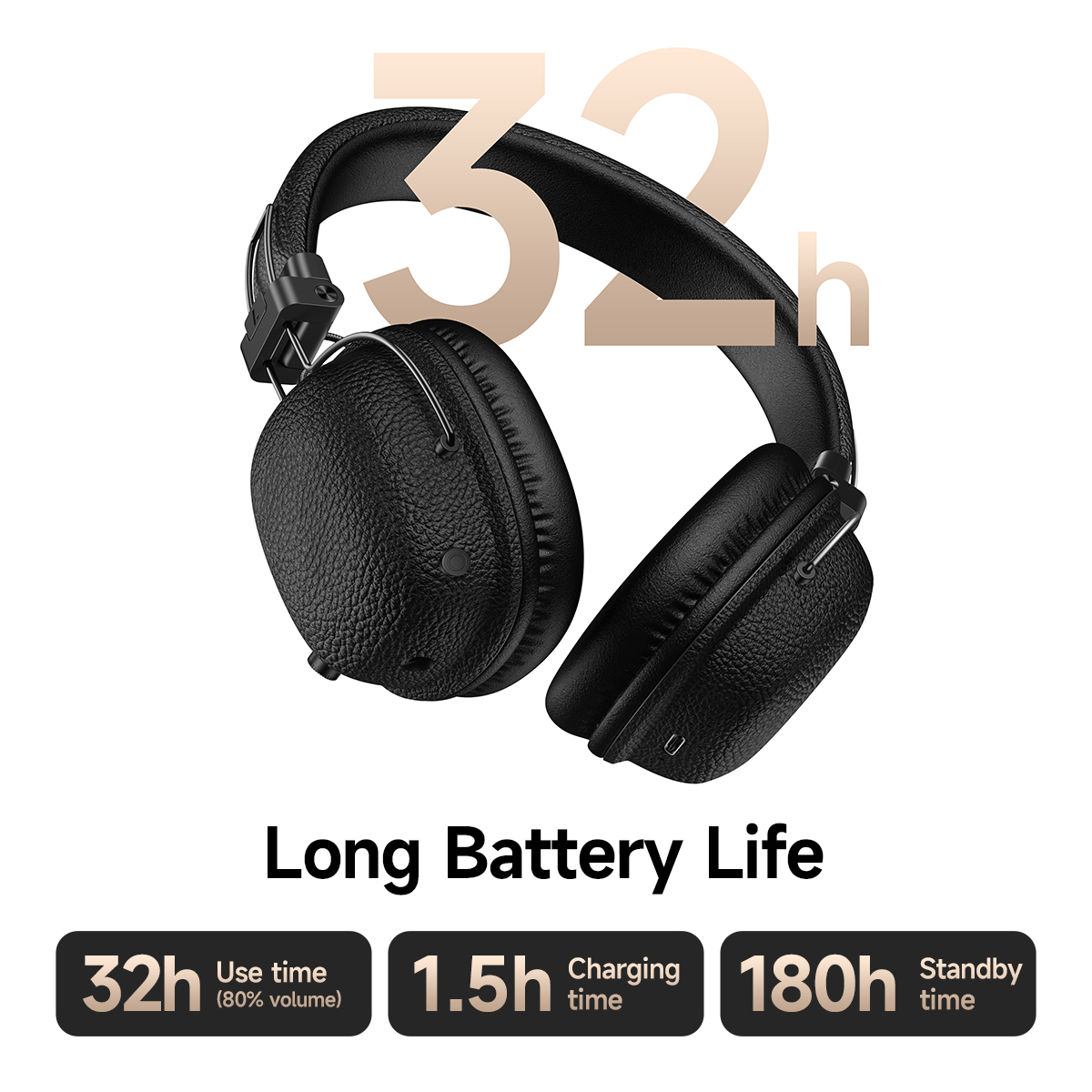 HOCO Retro PU Leather Wireless Bluetooth 5.4