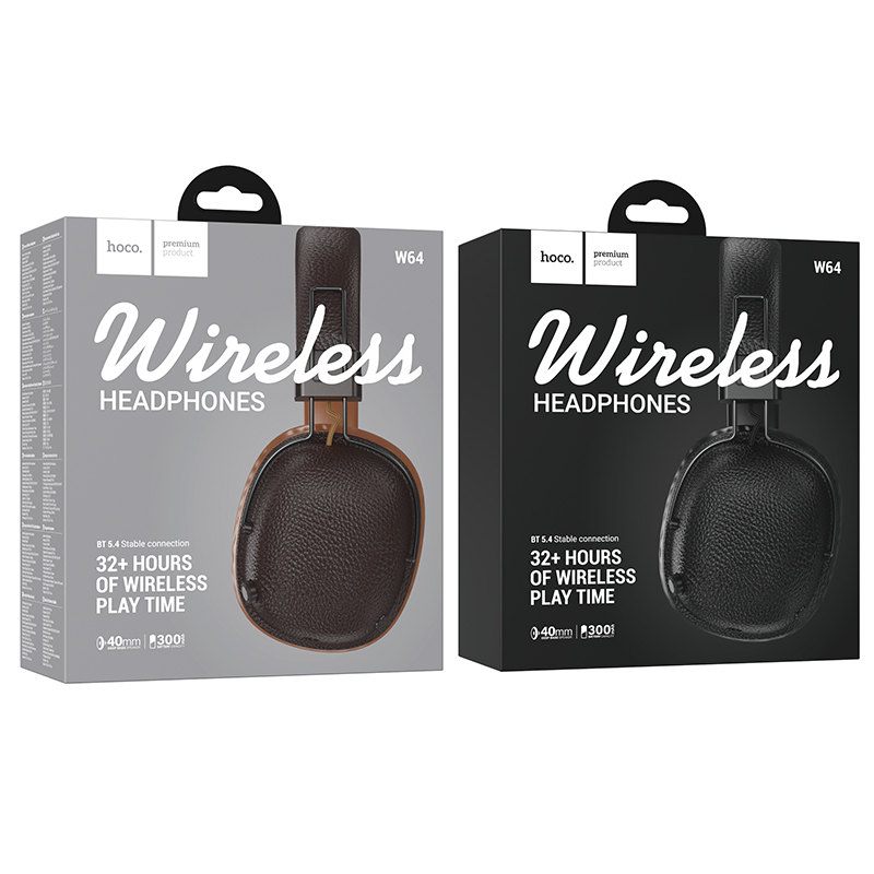 HOCO Retro PU Leather Wireless Bluetooth 5.4