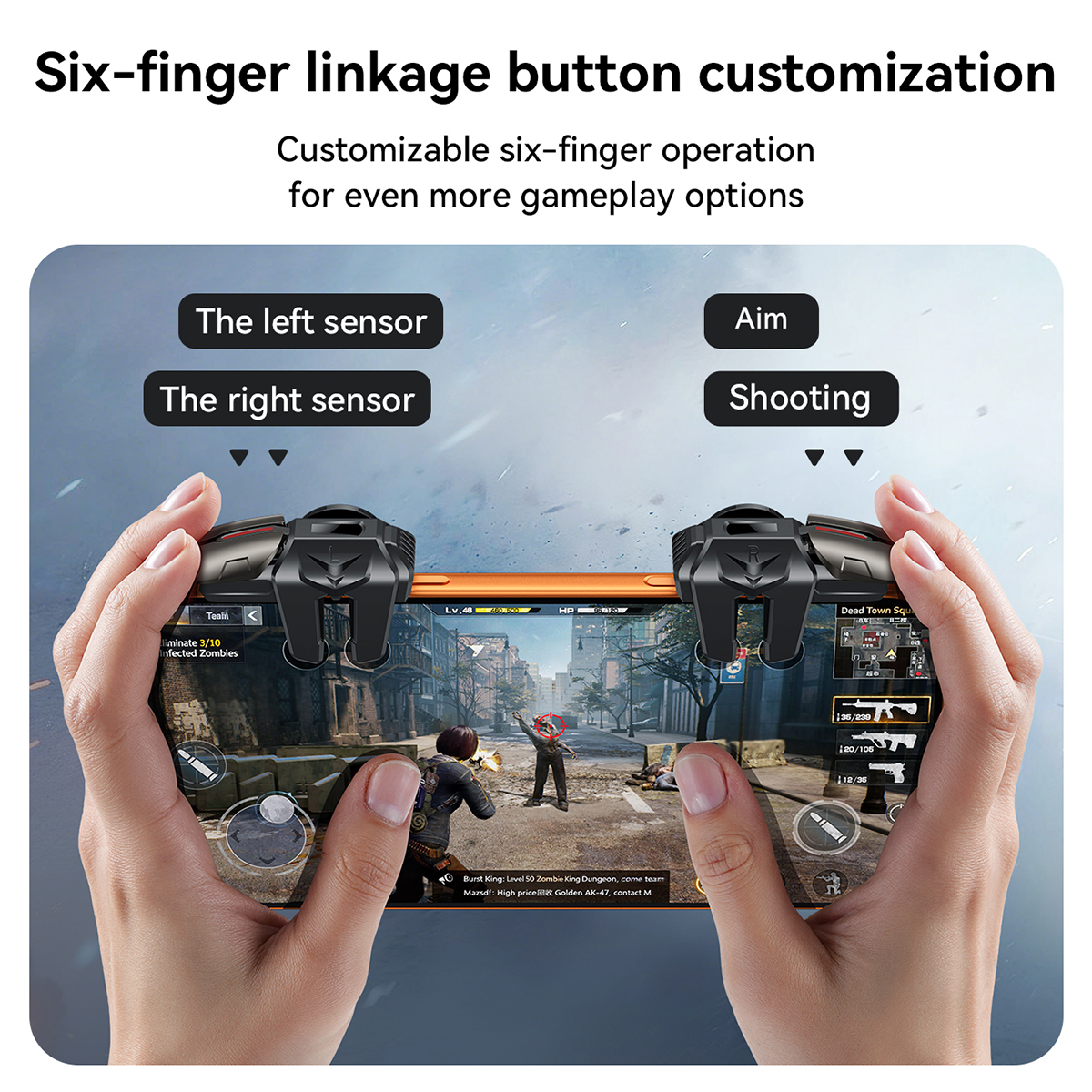 HOCO Six Fingers Mobile Phone Game Trigger For PUBG