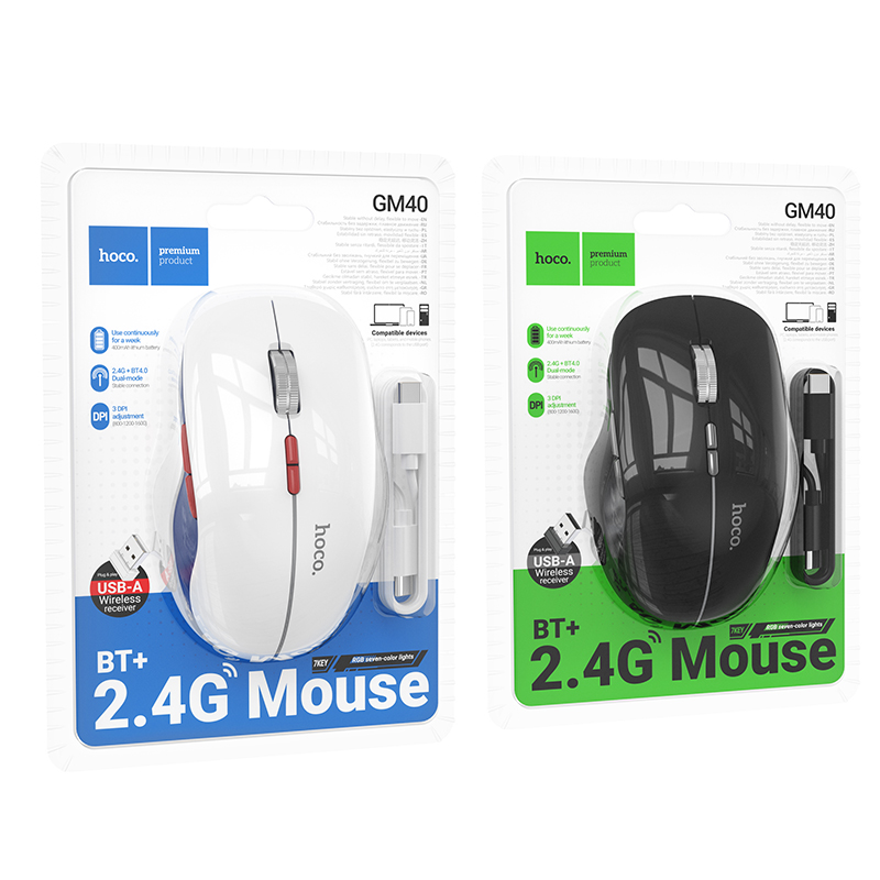 HOCO Auricolare wireless ricaricabile 2.4G Bluetooth