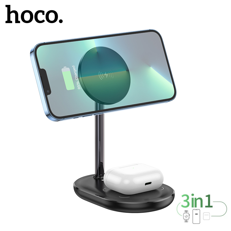 Telefono HOCO 3 in 1 con ricarica wireless