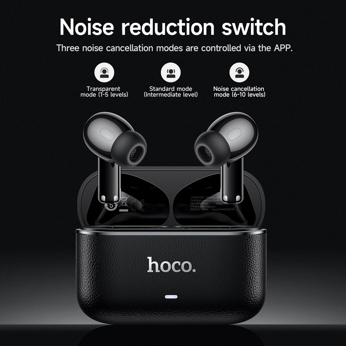 Auricolari True Wireless HOCO ANC con riduzione del