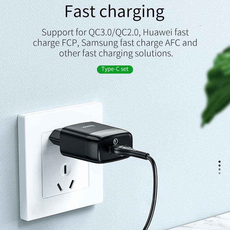 Caricabatterie USB Hoco da 18 W QC3.0 per iPhone