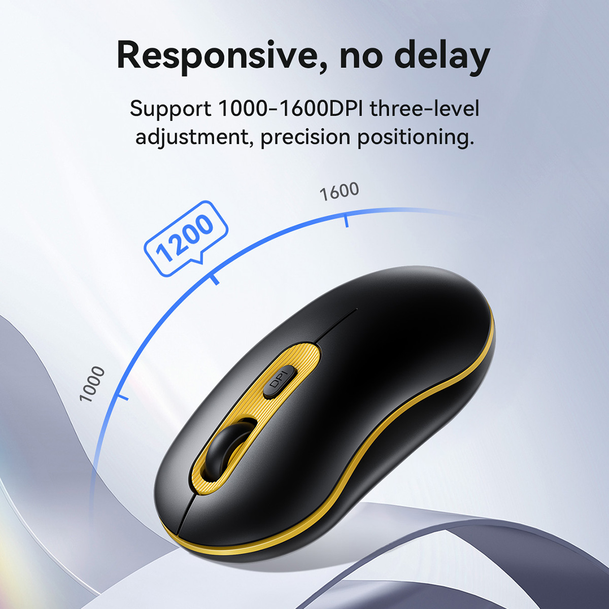Mouse wireless HOCO 2.4G ergonomico 1600 DPI