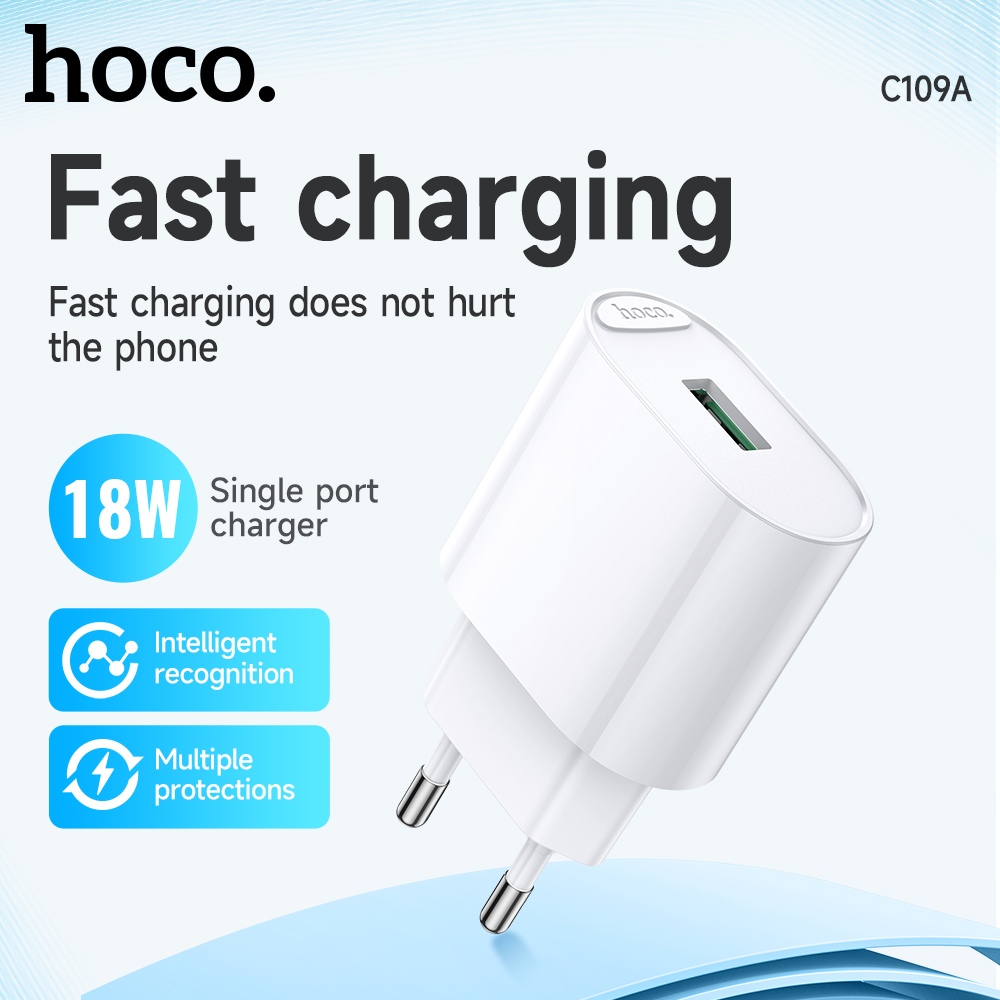 Caricabatterie rapido HOCO QC3.0 da 18 W per