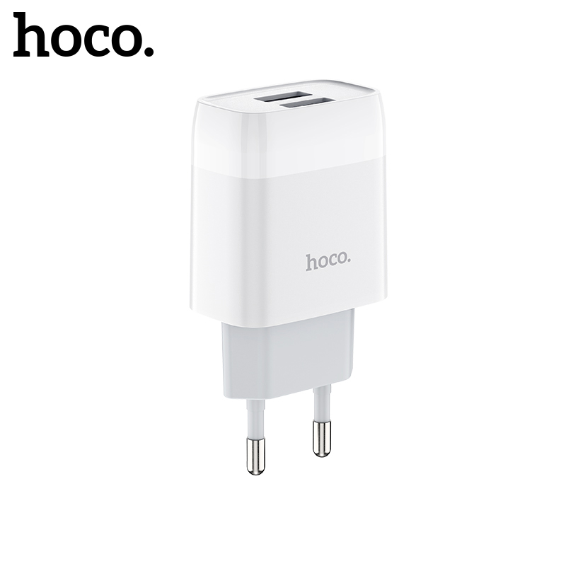 Caricabatterie Hoco Dual USB con spina EU/US/UK, 2.4A