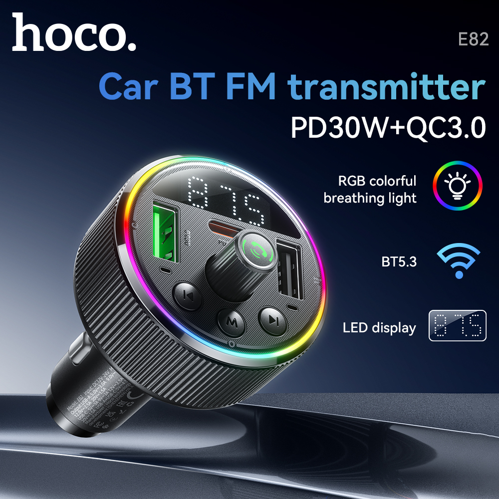Trasmettitore FM Bluetooth 5.3 per auto HOCO E82 per