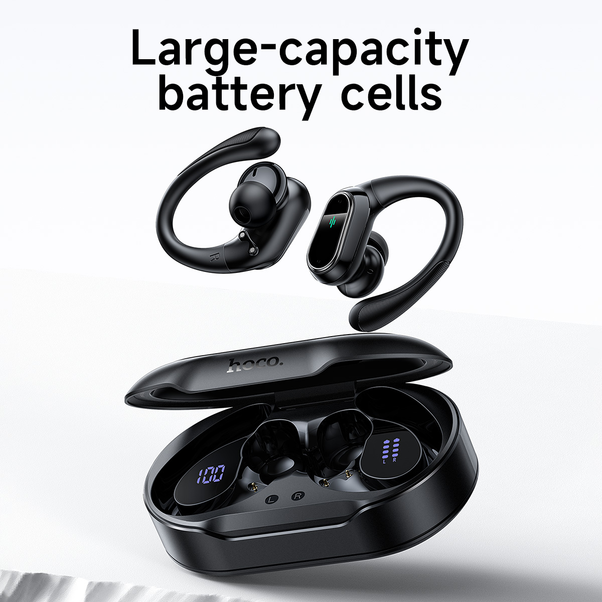 Auricolari wireless Bluetooth 5.4 con gancio per