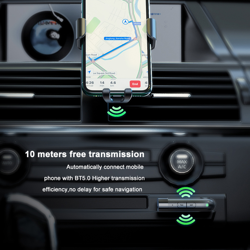 Ricevitore Bluetooth HOCO con jack AUX da 3,5 mm e