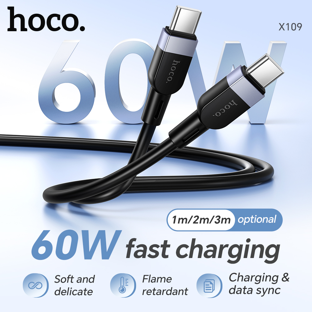 HOCO Cavo USB da 60 W con ricarica rapida da C a C in