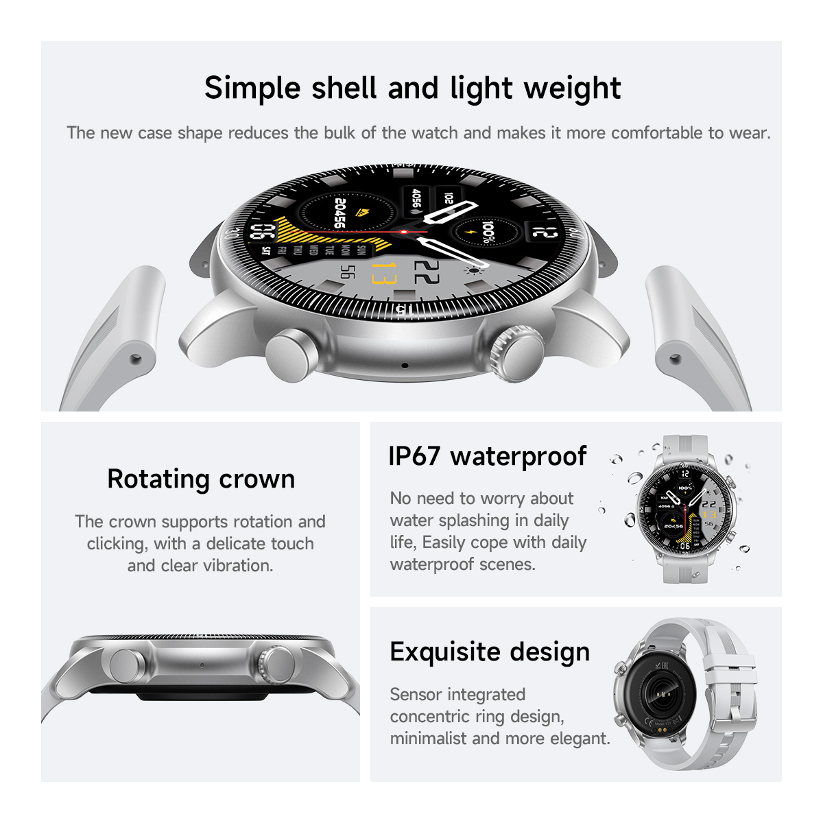 Smartwatch HOCO con schermo touch TFT da 1,46 pollici