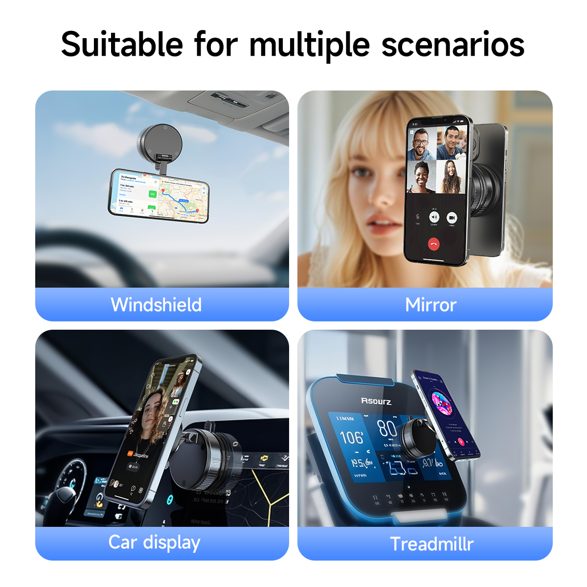 Supporto magnetico manuale per auto HOCO per iPhone 17