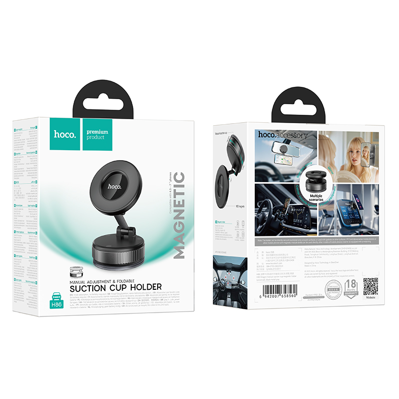 Supporto magnetico manuale per auto HOCO per iPhone 17