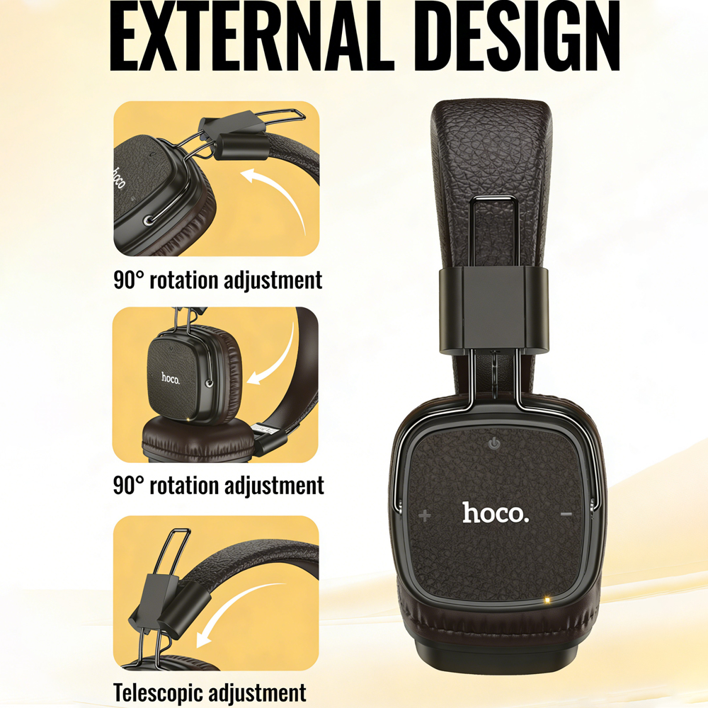 HOCO Retro PU Leather Wireless Bluetooth 5.4