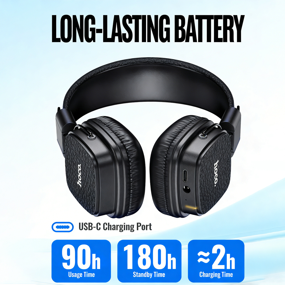 HOCO Retro PU Leather Wireless Bluetooth 5.4