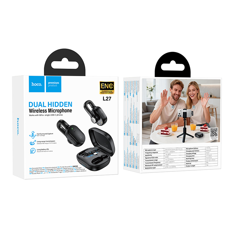 Rumore del microfono lavalier wireless nascosto HOCO