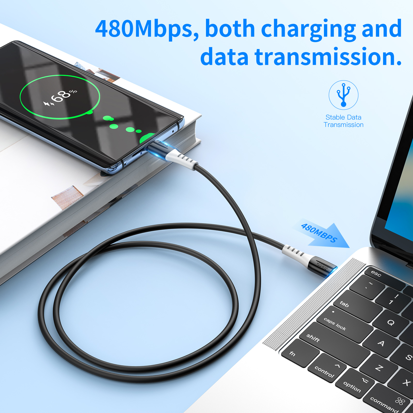Hoco Type C a Type C PD60W Liquid Silicone Phone Fast