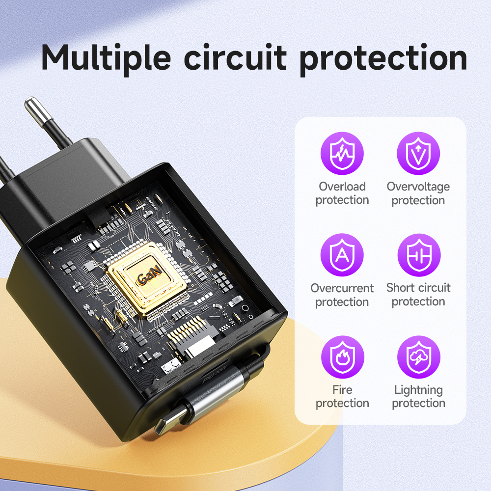 Caricabatterie rapido HOCO USB C GaN30W per iPhone