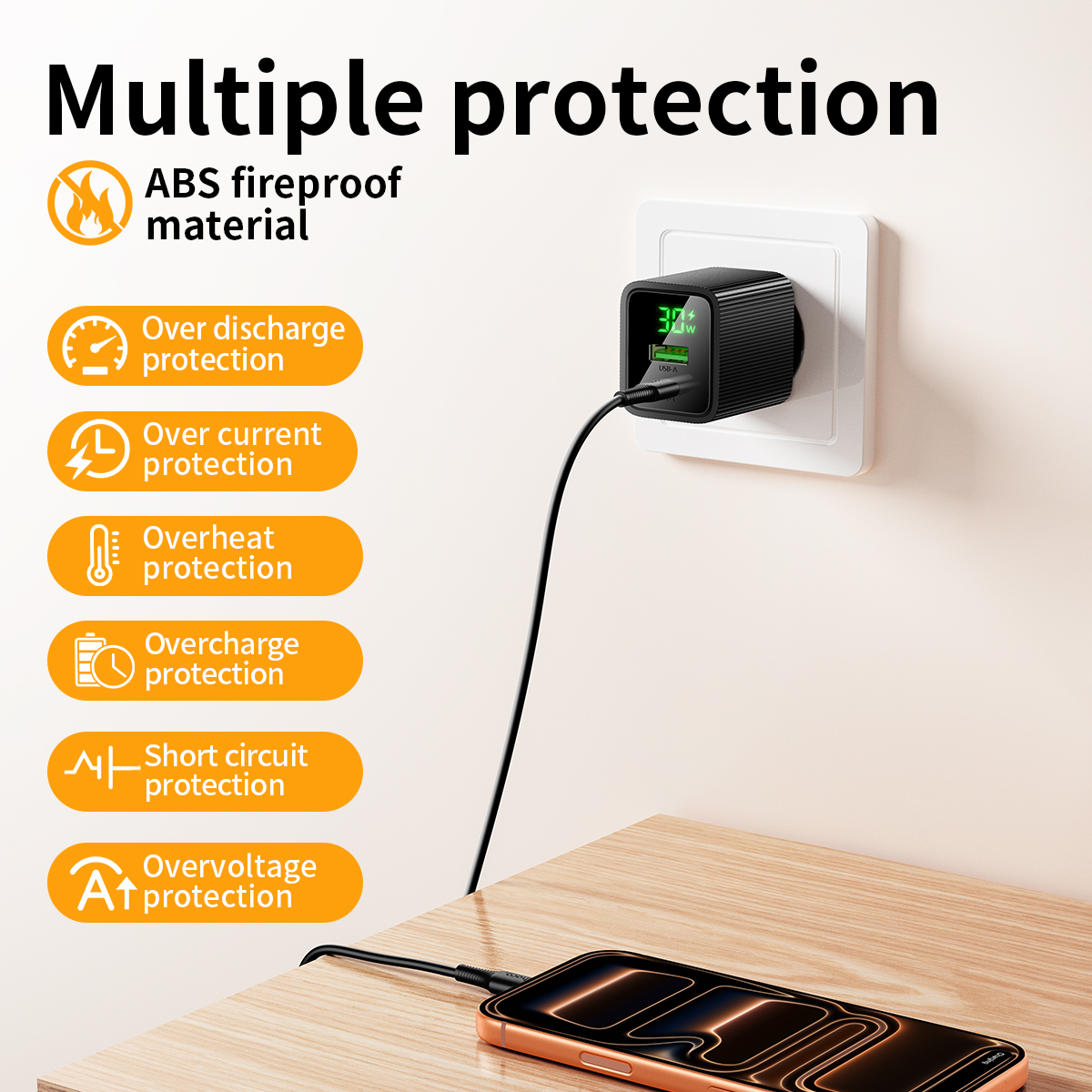 HOCO PD30W Ricarica rapida USB C per telefono