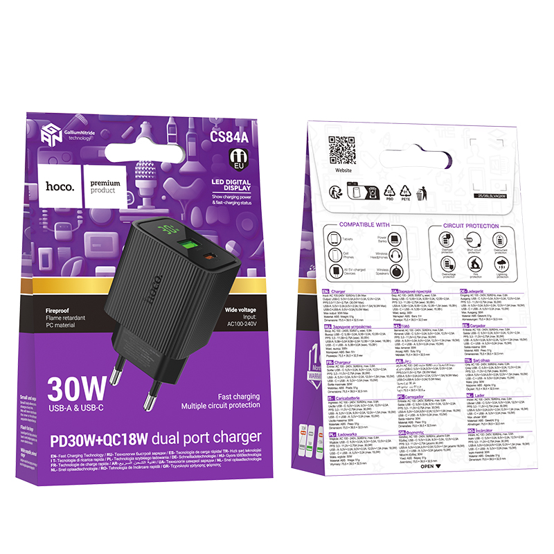 HOCO PD30W Ricarica rapida USB C per telefono