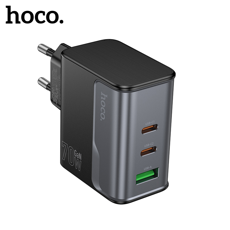 Caricabatterie per telefono HOCO GaN 70W con spina