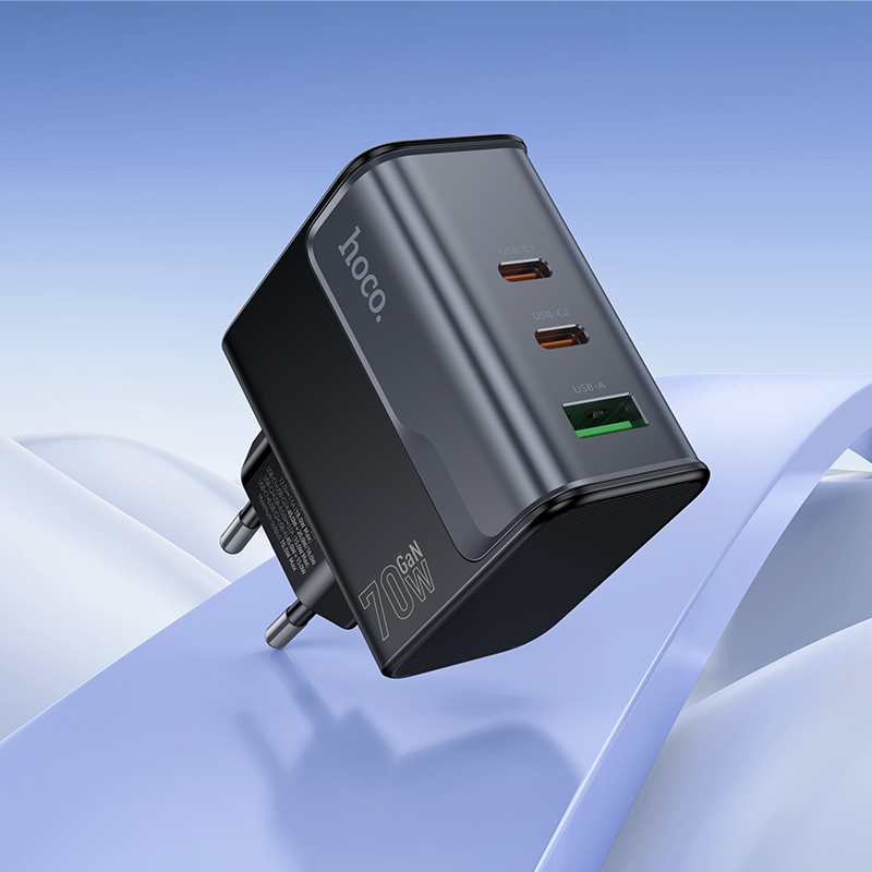 Caricabatterie per telefono HOCO GaN 70W con spina