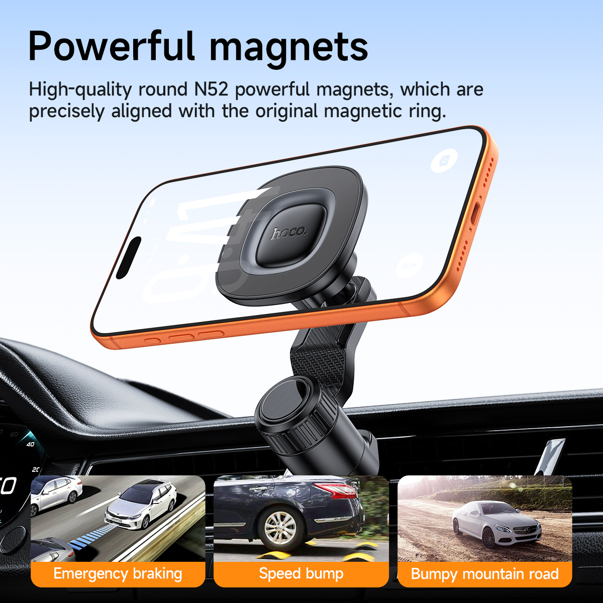 Presa d'aria magnetica universale HOCO per auto
