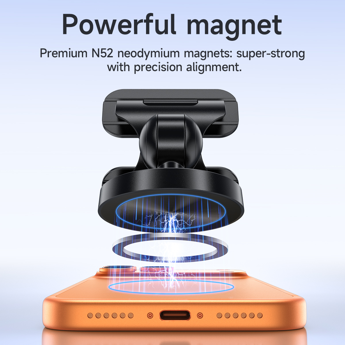 Supporto magnetico per telefono HOCO per auto, centro