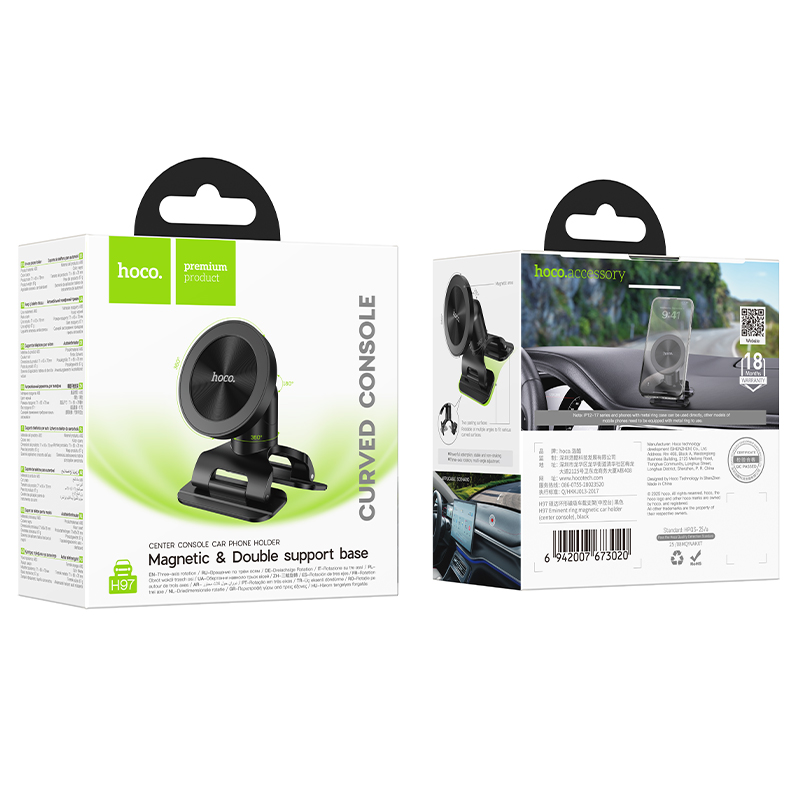 Supporto magnetico per telefono HOCO per auto, centro