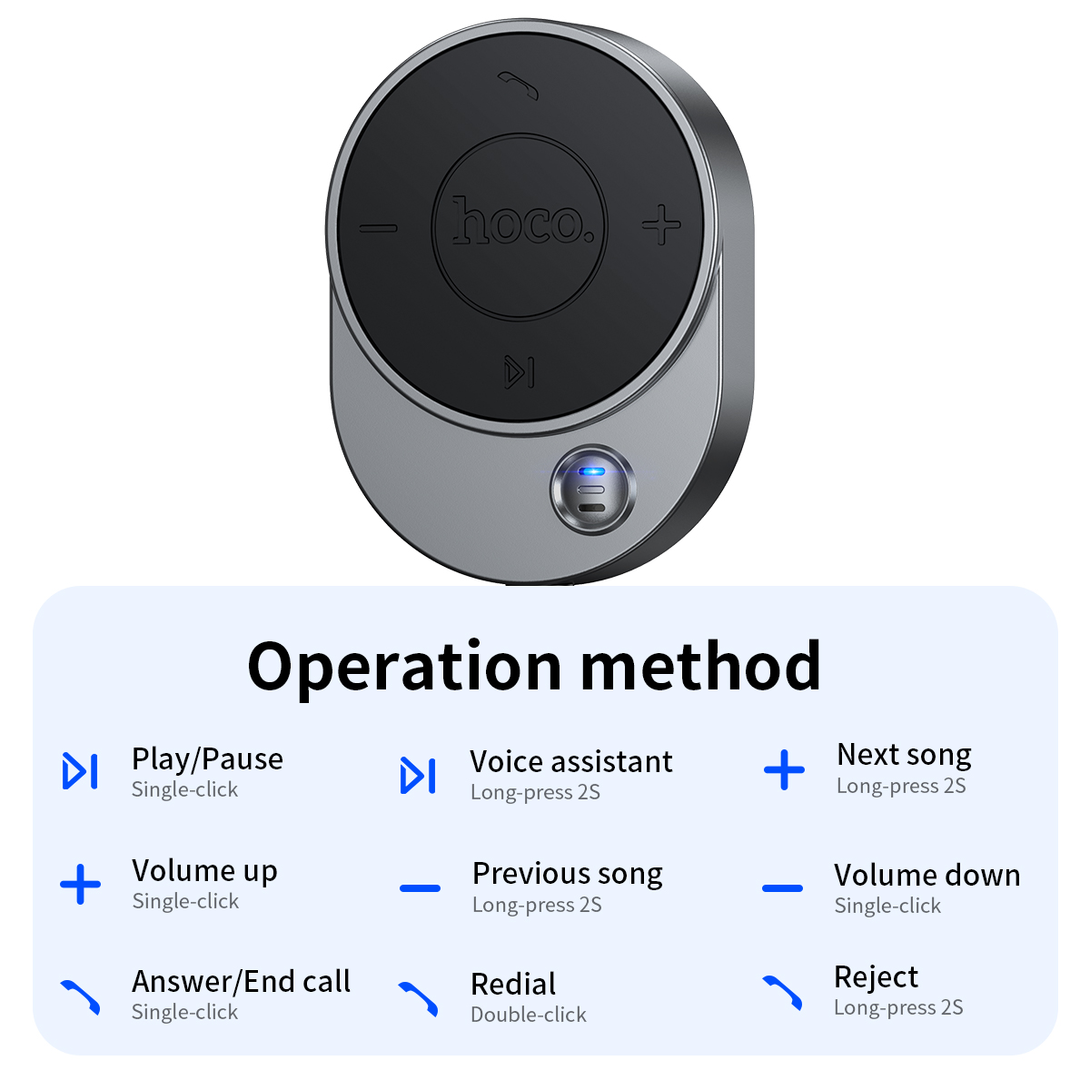 Ricevitore Bluetooth per auto HOCO da 3,5 mm AUX 5.4