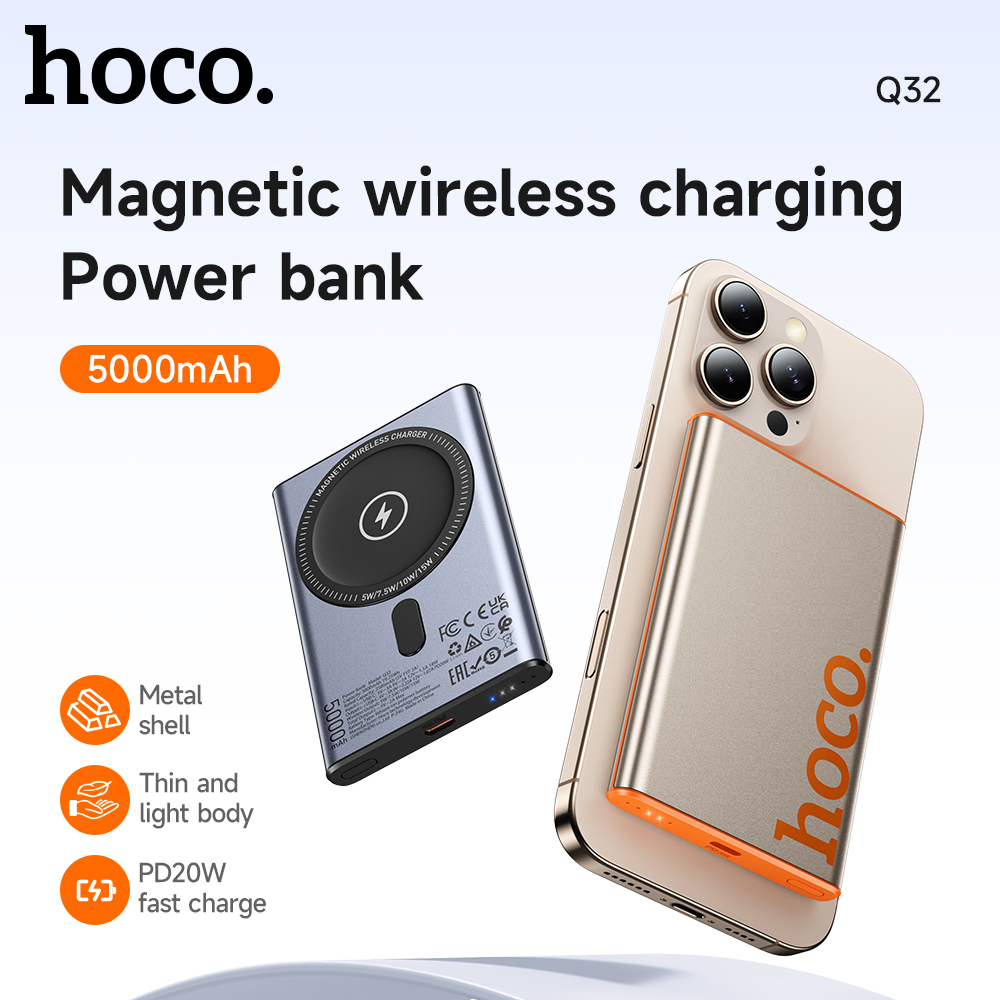 Batteria wireless magnetica HOCO Ultra Thin da 5000