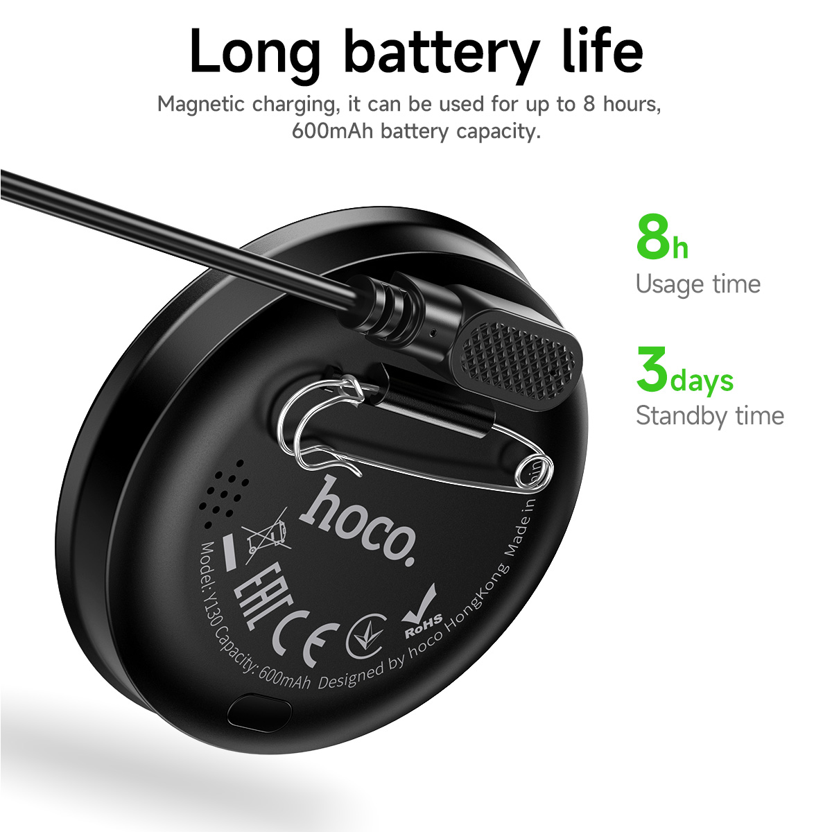 Badge elettronico HOCO con display TFT HD touch da