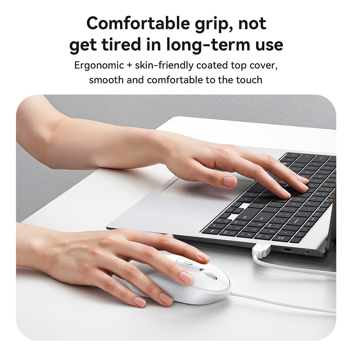 Mouse Hoco silenzioso con cavo USB per ufficio