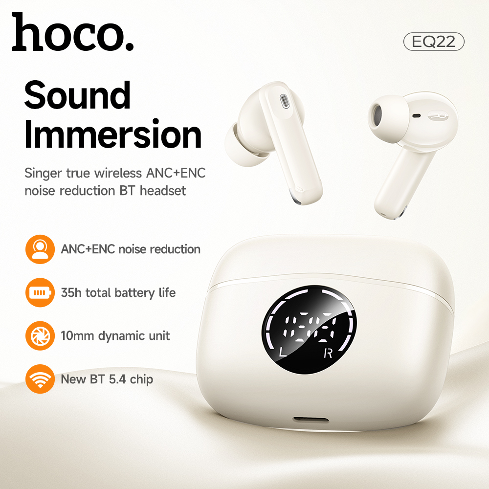 HOCO Wireless ANC+ENC Reducere Zgomot Bluetooth 5.4