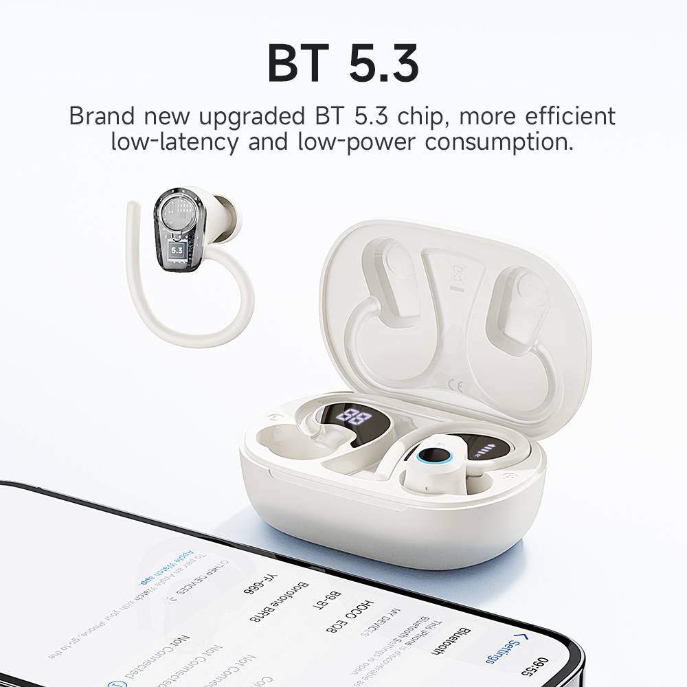 Auricolari wireless Bluetooth 5.3 HOCO EQ8 con display