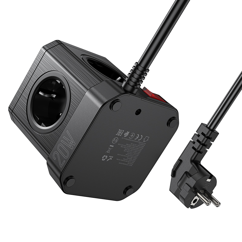 Multipresa HOCO PD20W con spina EU/GER e 5 prese CA 3