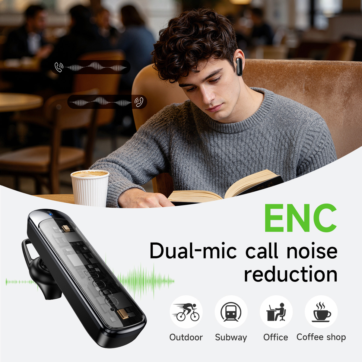 Cuffie HOCO E201 ENC con cancellazione del rumore