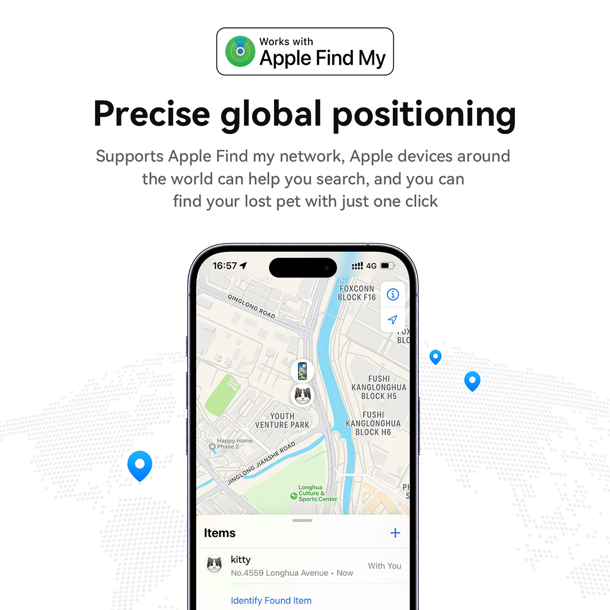 Localizzatore intelligente HOCO con custodia