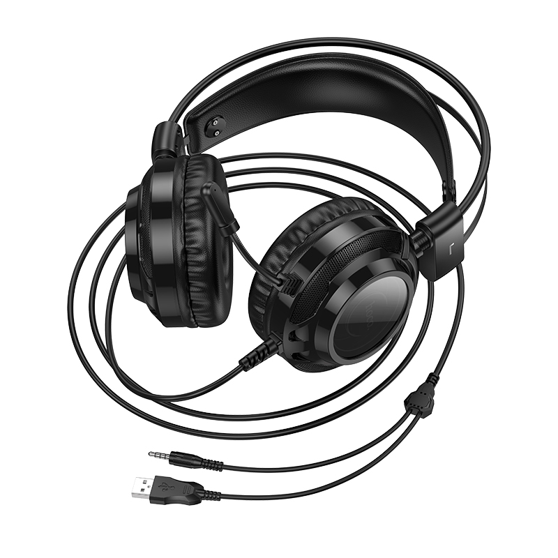 Cuffie da gaming cablate HOCO con illuminazione RGB