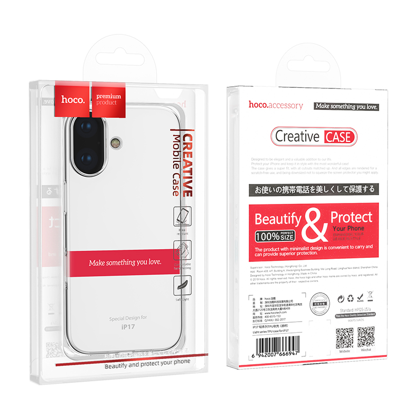 Custodia protettiva morbida e leggera HOCO per iPhone