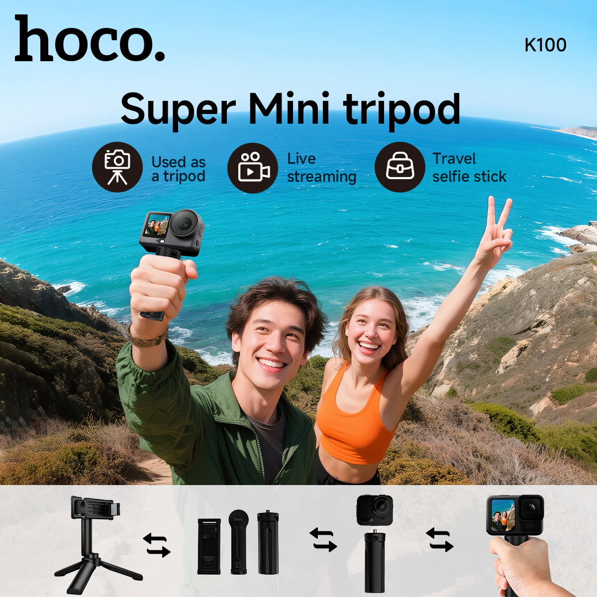 Mini treppiede portatile HOCO per fotocamera GoPro DJI