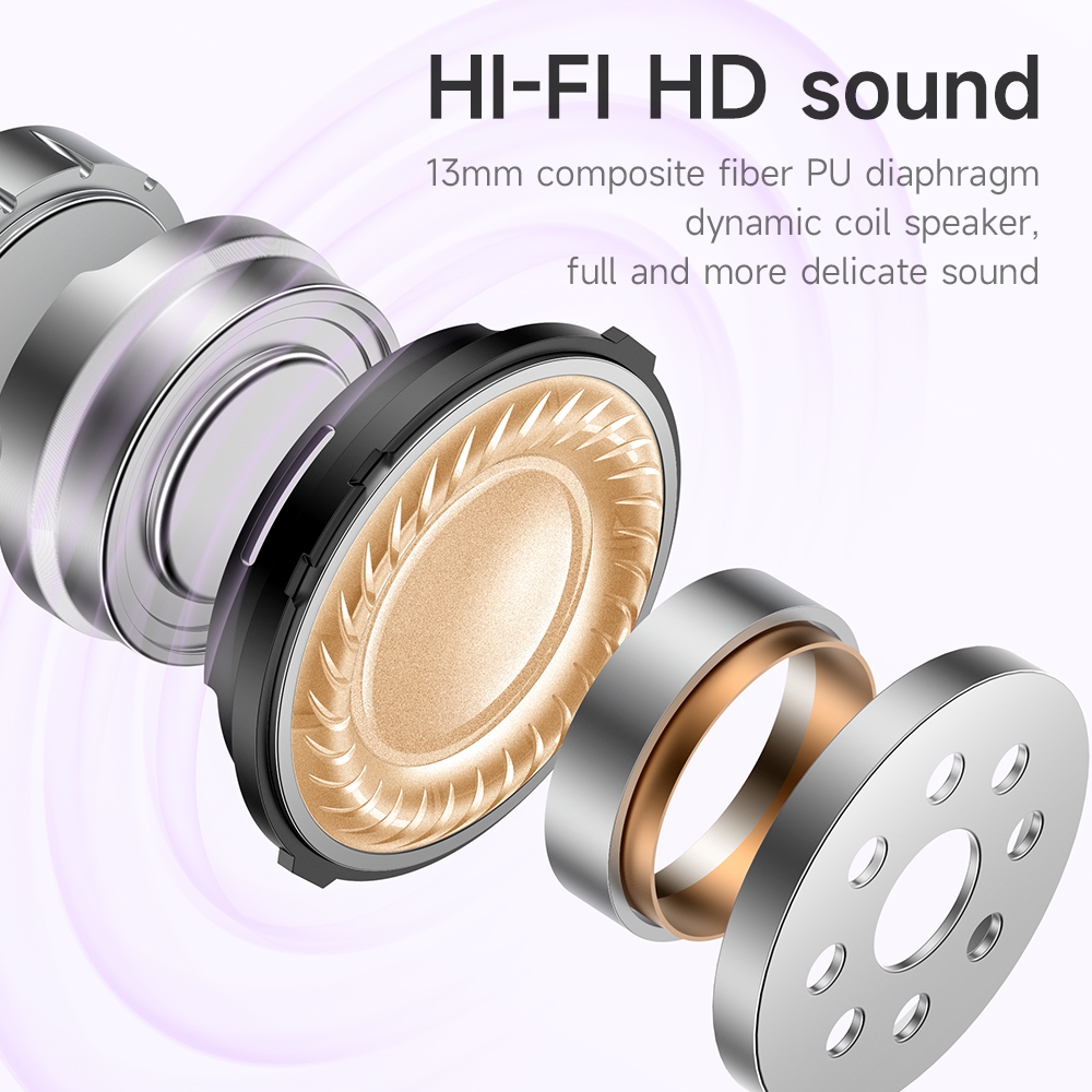 Auricolari wireless Bluetooth 5.3 HOCO EQ11 da 13 mm