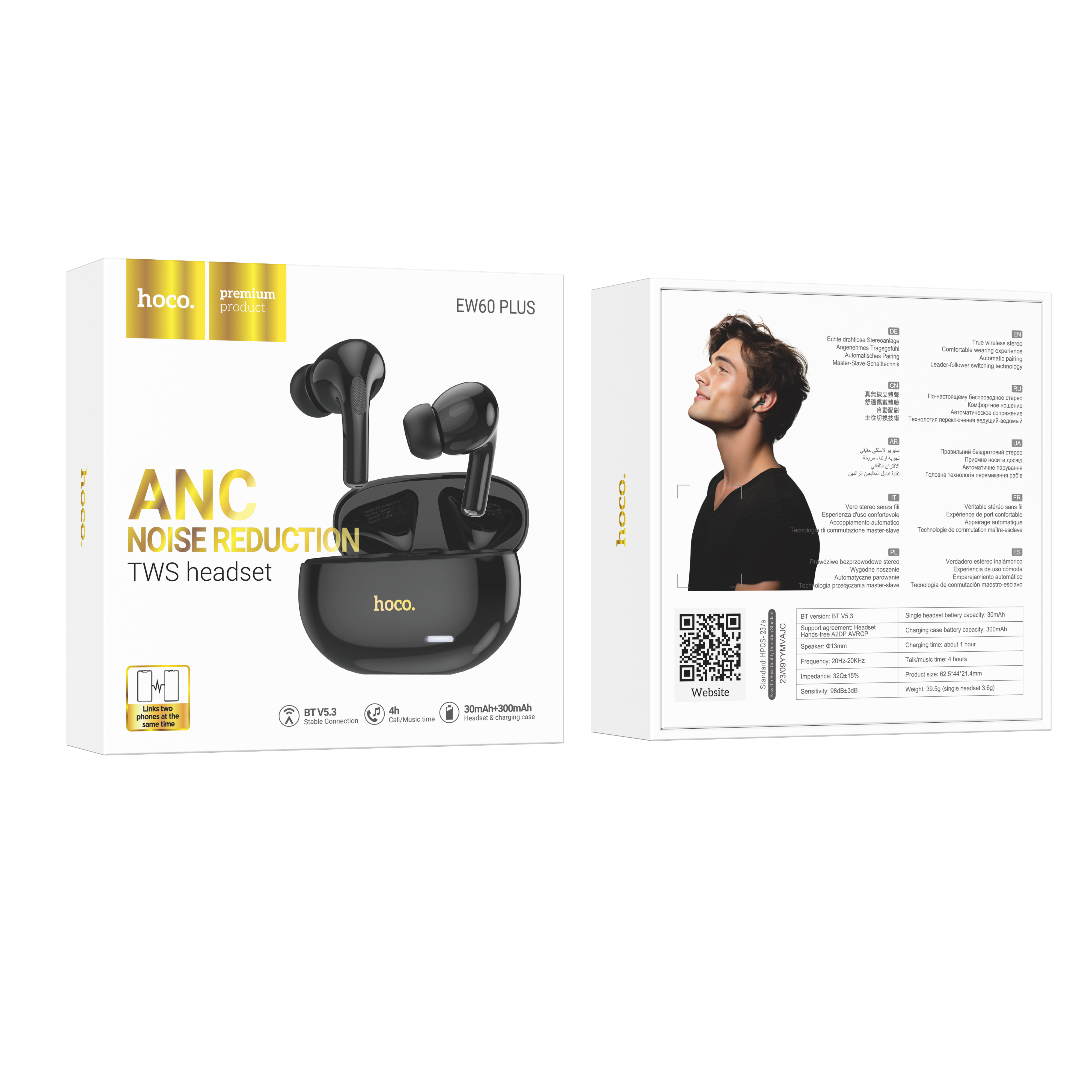 Cuffie HOCO EW60 Plus True Wireless con cancellazione