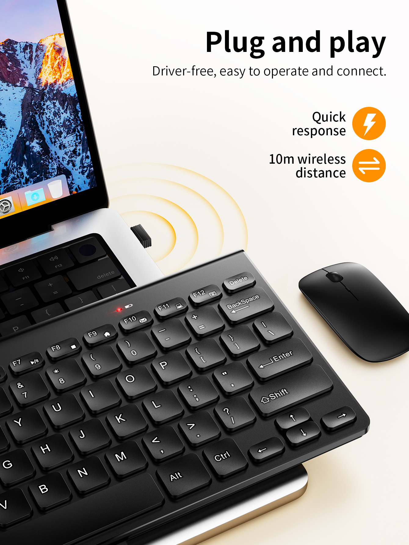 Tastiera mini USB wireless portatile HOCO 2.4G
