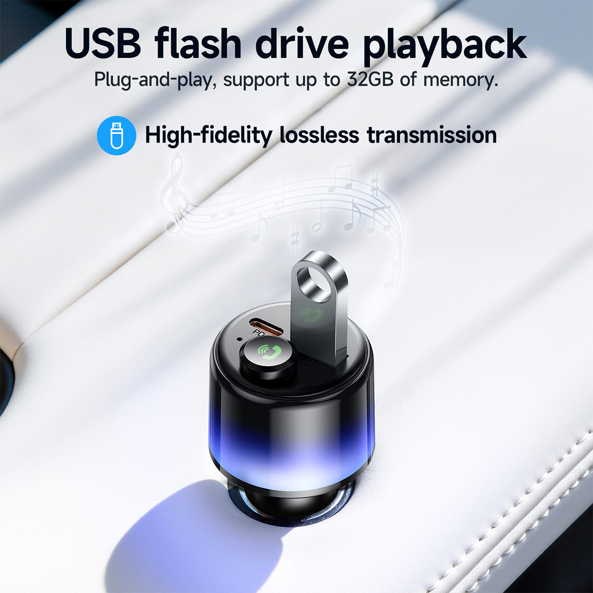 Trasmettitore FM Bluetooth 6.0 per auto HOCO PD30W